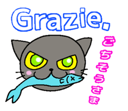 Italian and Japanese cat sticker #6460124