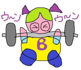 Spectacles Sports-Baby sticker #6460335