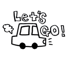 Brush pen. Handwriting sticker 2 sticker #6460797