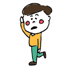 "kawaii" boy and girl sticker #6461901