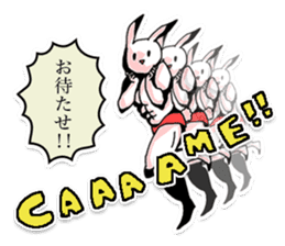 Rabbit who was too trained sticker #6462076
