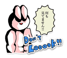 Rabbit who was too trained sticker #6462085