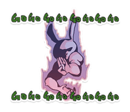 Rabbit who was too trained sticker #6462091
