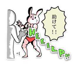 Rabbit who was too trained sticker #6462092