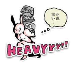 Rabbit who was too trained sticker #6462095