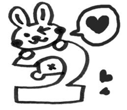 Rabbit Meechan.Simple version. sticker #6462473