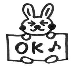 Rabbit Meechan.Simple version. sticker #6462484