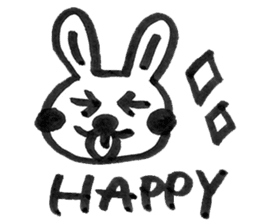 Rabbit Meechan.Simple version. sticker #6462489