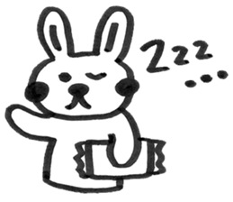 Rabbit Meechan.Simple version. sticker #6462507
