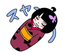 Japanese wooden doll cute Kokeshi sticker #6463537