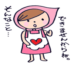 pink hood girl! hono. sticker #6463636