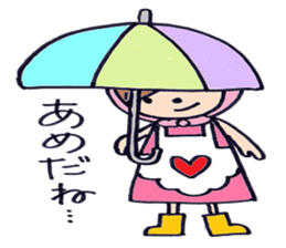 pink hood girl! hono. sticker #6463638