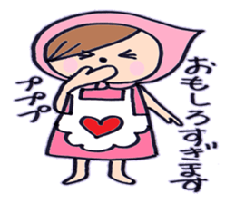 pink hood girl! hono. sticker #6463644