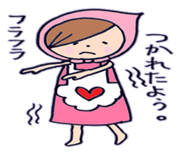 pink hood girl! hono. sticker #6463648