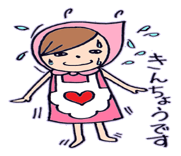 pink hood girl! hono. sticker #6463653