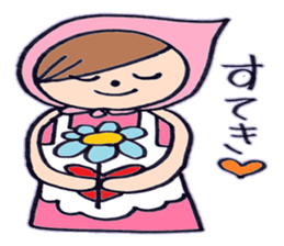 pink hood girl! hono. sticker #6463657