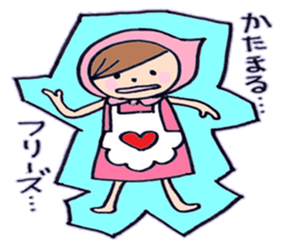 pink hood girl! hono. sticker #6463659