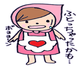pink hood girl! hono. sticker #6463660