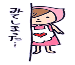 pink hood girl! hono. sticker #6463667