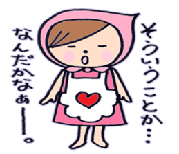 pink hood girl! hono. sticker #6463670