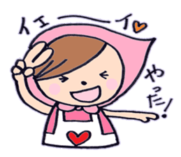 pink hood girl! hono. sticker #6463671