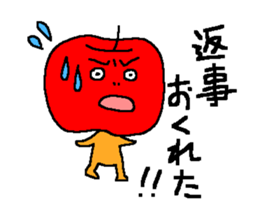 Angry apple2 sticker #6465393