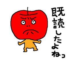 Angry apple2 sticker #6465394