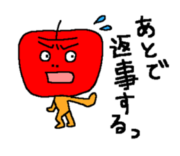 Angry apple2 sticker #6465395