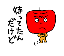 Angry apple2 sticker #6465396