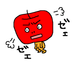 Angry apple2 sticker #6465397