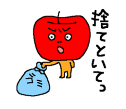 Angry apple2 sticker #6465401