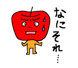 Angry apple2 sticker #6465419