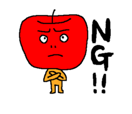 Angry apple2 sticker #6465427