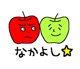 Angry apple2 sticker #6465430