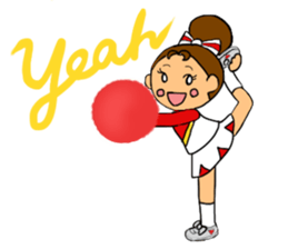 Cheerleader Sticker Red Uniform 2 sticker #6465470