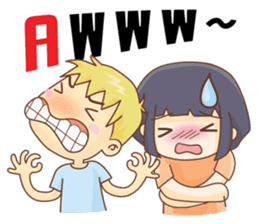 Bubu and Rika not feeling well(English) sticker #6465805