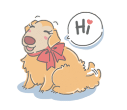 Ms.Didi The Fluffy Golden Retriever sticker #6466513