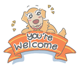 Ms.Didi The Fluffy Golden Retriever sticker #6466522