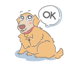 Ms.Didi The Fluffy Golden Retriever sticker #6466523