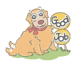Ms.Didi The Fluffy Golden Retriever sticker #6466527