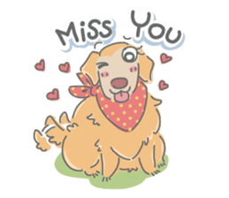 Ms.Didi The Fluffy Golden Retriever sticker #6466529