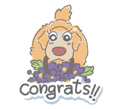 Ms.Didi The Fluffy Golden Retriever sticker #6466531