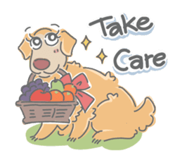 Ms.Didi The Fluffy Golden Retriever sticker #6466532