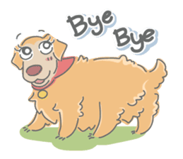 Ms.Didi The Fluffy Golden Retriever sticker #6466533