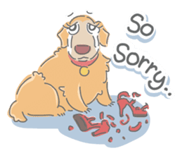 Ms.Didi The Fluffy Golden Retriever sticker #6466534
