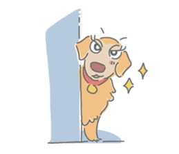 Ms.Didi The Fluffy Golden Retriever sticker #6466538