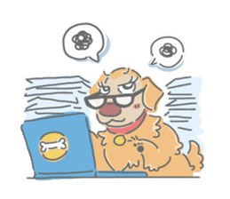 Ms.Didi The Fluffy Golden Retriever sticker #6466540