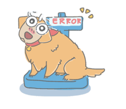 Ms.Didi The Fluffy Golden Retriever sticker #6466550