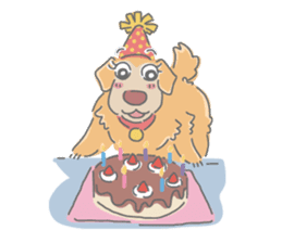 Ms.Didi The Fluffy Golden Retriever sticker #6466551