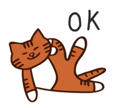 Relaxing cat sticker #6467282